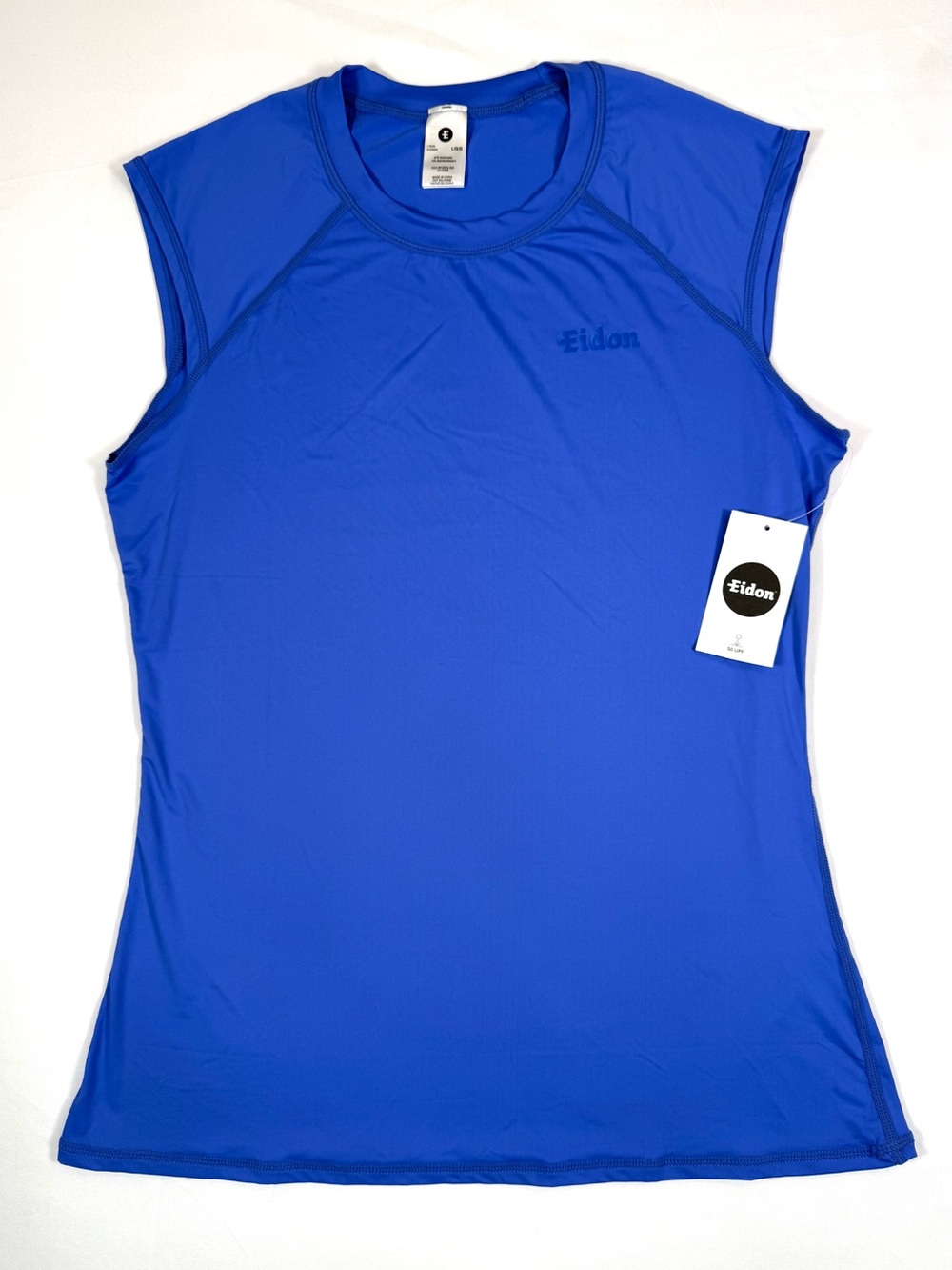 NWT EIDON Womens Wave Rider Rash Guard L UPF 50 Cap Sleeve Swim Top Surf NEW